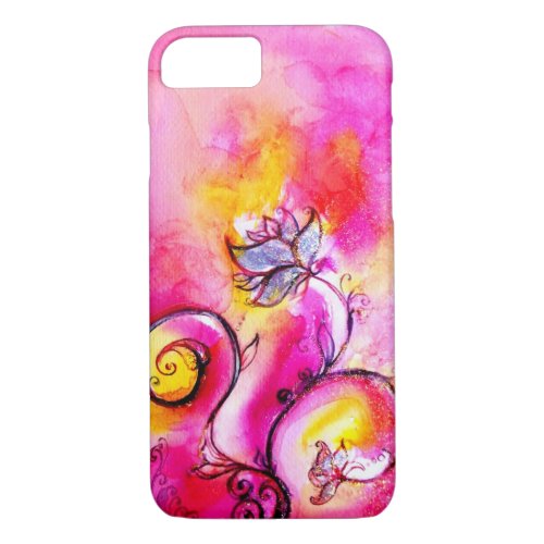 WHIMSICAL FLOWERS pink yellow purple iPhone 87 Case