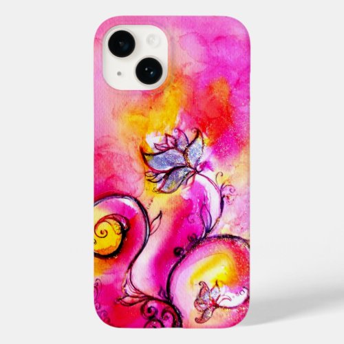 WHIMSICAL FLOWERSPink Yellow Purple Floral Swirls Case_Mate iPhone 14 Case