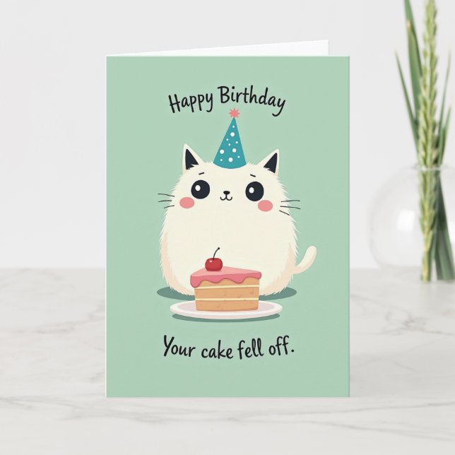 Whimsical Fluffy Birthday Card (Front)