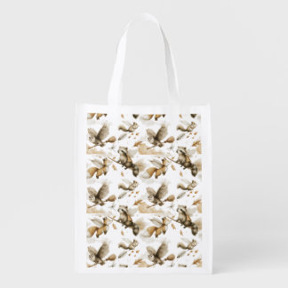 Whimsical Flying Animals Grocery Bag