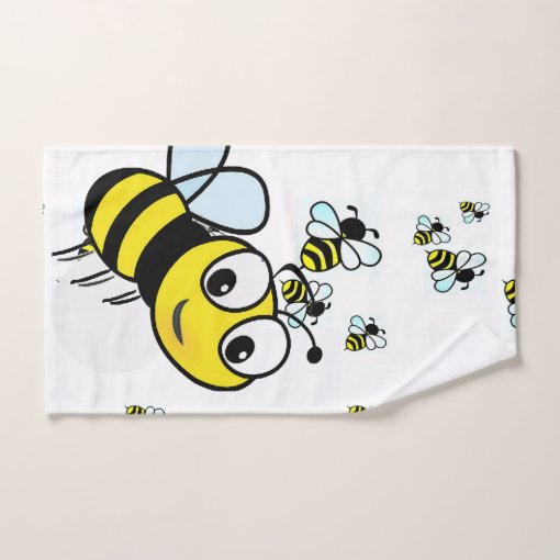 Whimsical Flying Bumble Bees Bathroom Towel Set Zazzle
