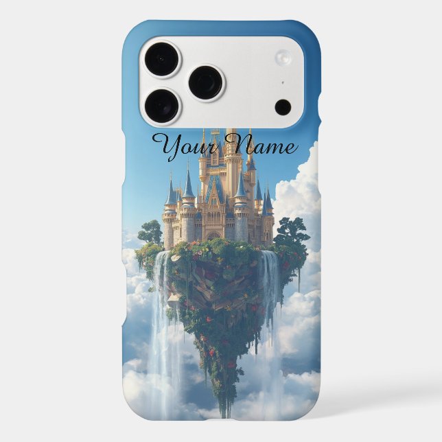 Whimsical Flying Castle in Clouds Custom Phone Cas iPhone Case (Back)