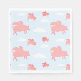 Whimsical Flying Pigs Napkins