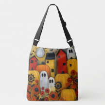 Whimsical Folk Art Halloween Patch