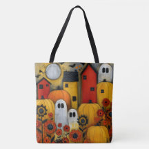 Whimsical Folk Art Halloween Patch
