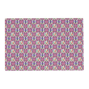 Whimsical Folk Bird Floral Pattern Placemat