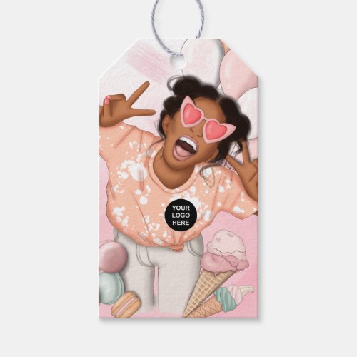 Whimsical Food Catering Lady Gift Tags