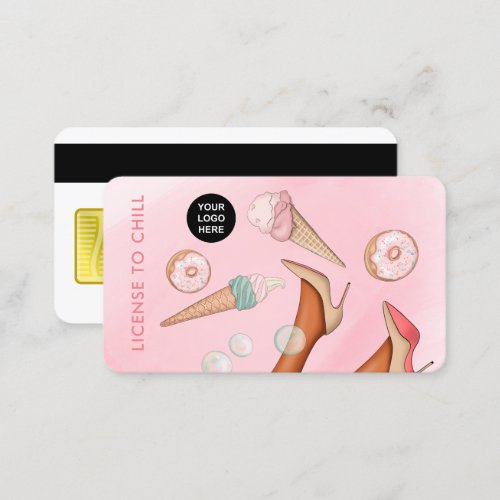 Whimsical Food Catering Lady VIP Business Card