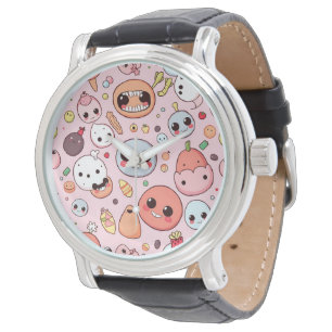 Whimsical Foodie monsters Faces Watch