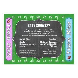 Whimsical Football Themed Baby Shower Invitation