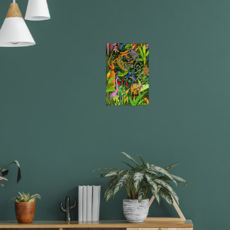 Whimsical Forest Animals art Poster
