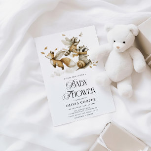 Whimsical Forest Animals Baby Shower Invitation