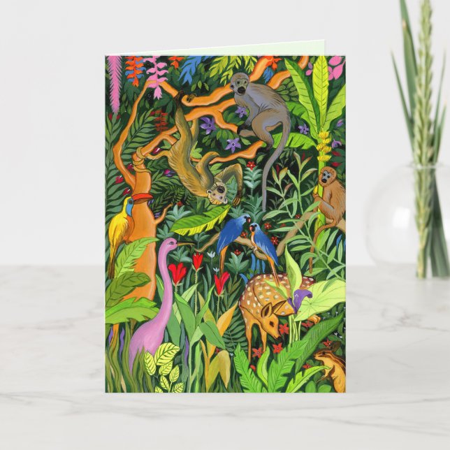 Whimsical Forest animals Thankyou card  (Front)