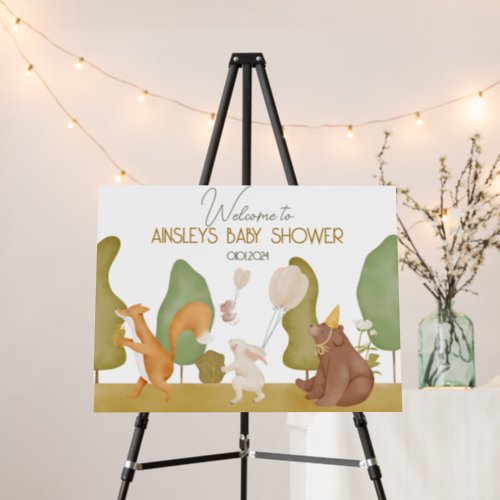 Whimsical Forest Animals Welcome Foam Board