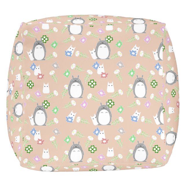 Whimsical Forest Creature-Inspired Cube Pouf (Bottom)