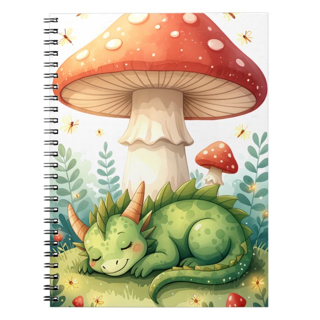Whimsical Forest Dragon Notebook (Front)