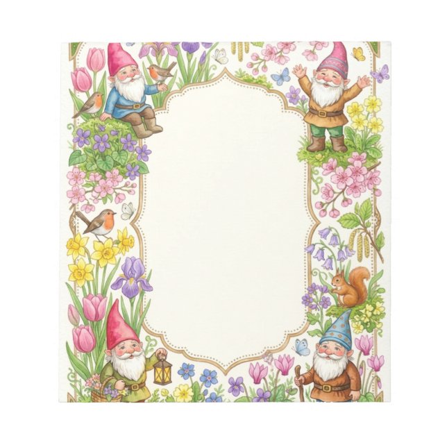 Whimsical forest elf note pad (Front)