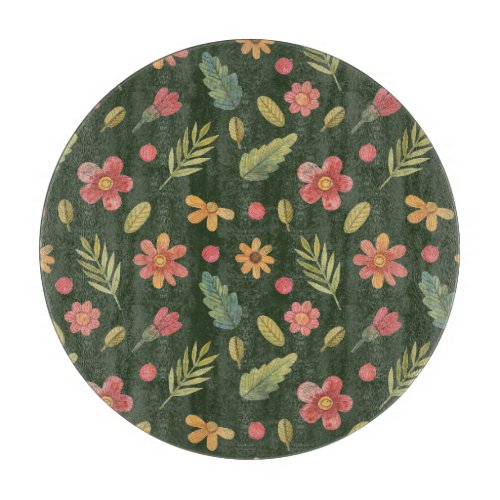 Whimsical Forest Flowers Cutting Board