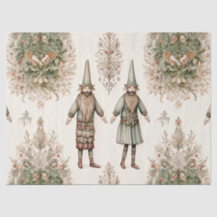 Whimsical Forest Gnomes & Botanical (1) Tissue Paper