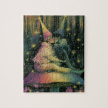 Whimsical Forest Mushroom Fairy Tale Romance Art