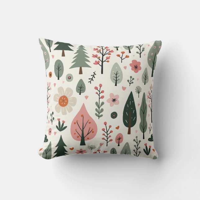Whimsical Forest pillow cushion (Front)