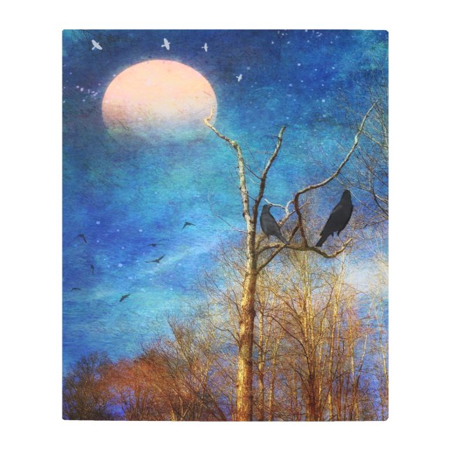 Whimsical Forest Scene Metal Print (Front)
