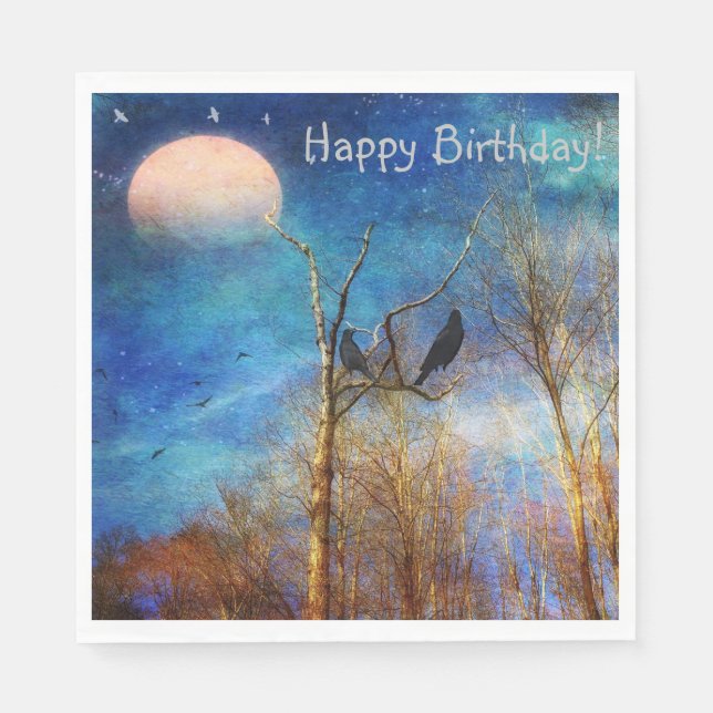 Whimsical Forest Scene Napkins (Front)