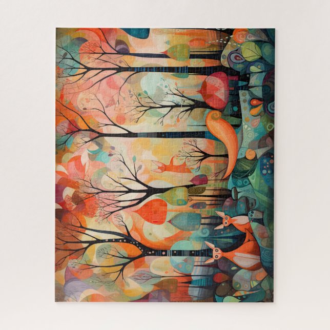 Whimsical Forestscape Jigsaw Puzzle (Vertical)