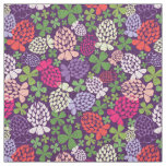 Whimsical four leafed clover flowers and foliage fabric