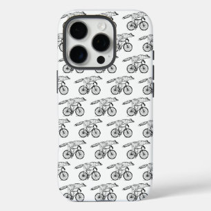 Whimsical Fox on Bicycle Art Print iPhone 16 Pro Case