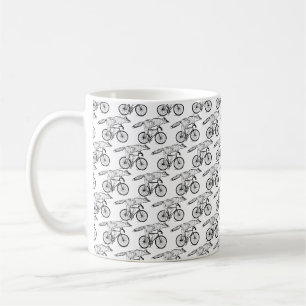 Whimsical Fox on Bicycle Art Print Coffee Mug