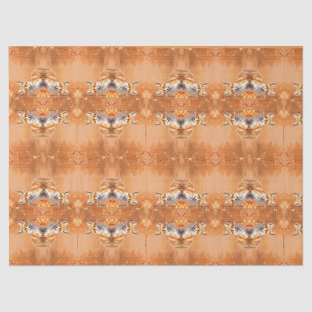 Whimsical Fox - Orange Trendy Tissue Paper (Front)
