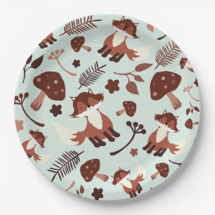 Whimsical Fox Paper Plates
