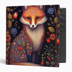 Whimsical Fox Woodland Fantasy Art 3 Ring Binder