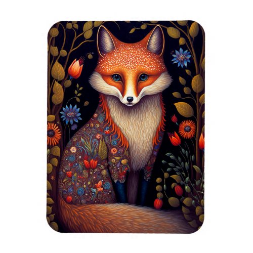 Whimsical Fox Woodland Fantasy Art Magnet