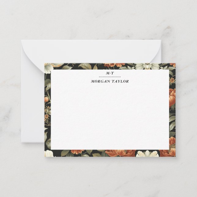 Whimsical Frame Personalized Note Cards (Front)