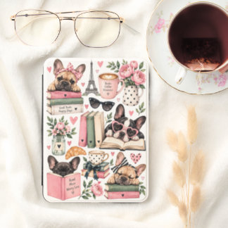 Whimsical French Bulldog Bookish Kindle Cover