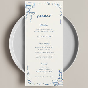 Whimsical French Fun Engagement Party or Wedding Menu