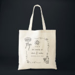 Whimsical French Fun Hand Drawn Wedding Favor Tote Bag<br><div class="desc">Add a touch of playful elegance to your special day with our Whimsical French Fun Hand-Drawn Wedding Favor Tote Bag! Featuring charming, hand-drawn French-inspired illustrations, these coolers bring a whimsical, artistic vibe to your wedding celebration. Perfect as fun and functional favors, they keep drinks cool while offering guests a memorable...</div>