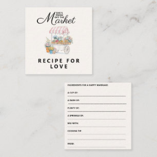 Whimsical Fresh Off The Market Bridal Shower  Enclosure Card