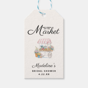 Whimsical Fresh Off The Market Bridal Shower  Gift Tags