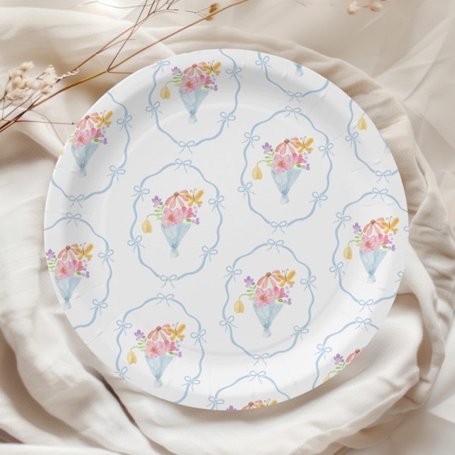 Whimsical Fresh Off the market Bridal shower Paper Plates (Creator Uploaded)
