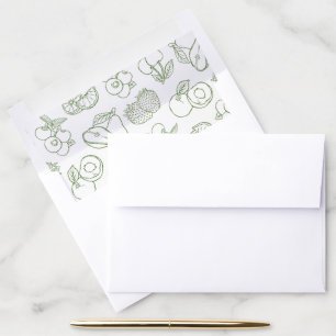 Whimsical Fresh Off The Market Green Bridal Shower Envelope Liner