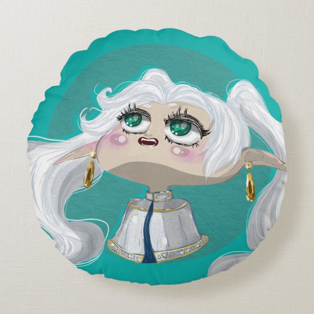 Whimsical Frieren Round Pillow (Front)