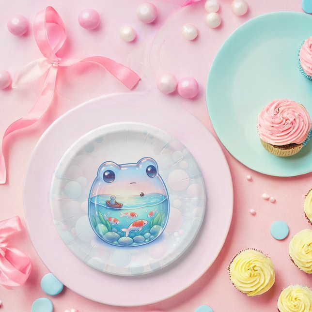 Whimsical Frog Adventure Birthday Paper Plate (Creator Uploaded)