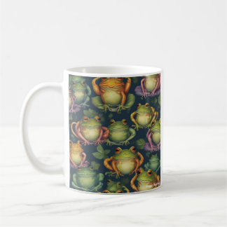 Whimsical Frog Pattern Mug