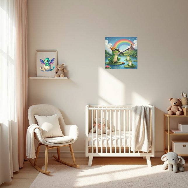 Whimsical Frog Prince Kids Wall Clock (Creator Uploaded)