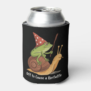 Whimsical Frog Wizard Off to Cause A Kerfuffle  Can Cooler