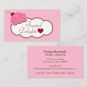 Whimsical Frosted Bakery Business Card