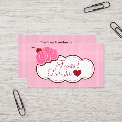 Customizable Whimsical Bakery Business Cards